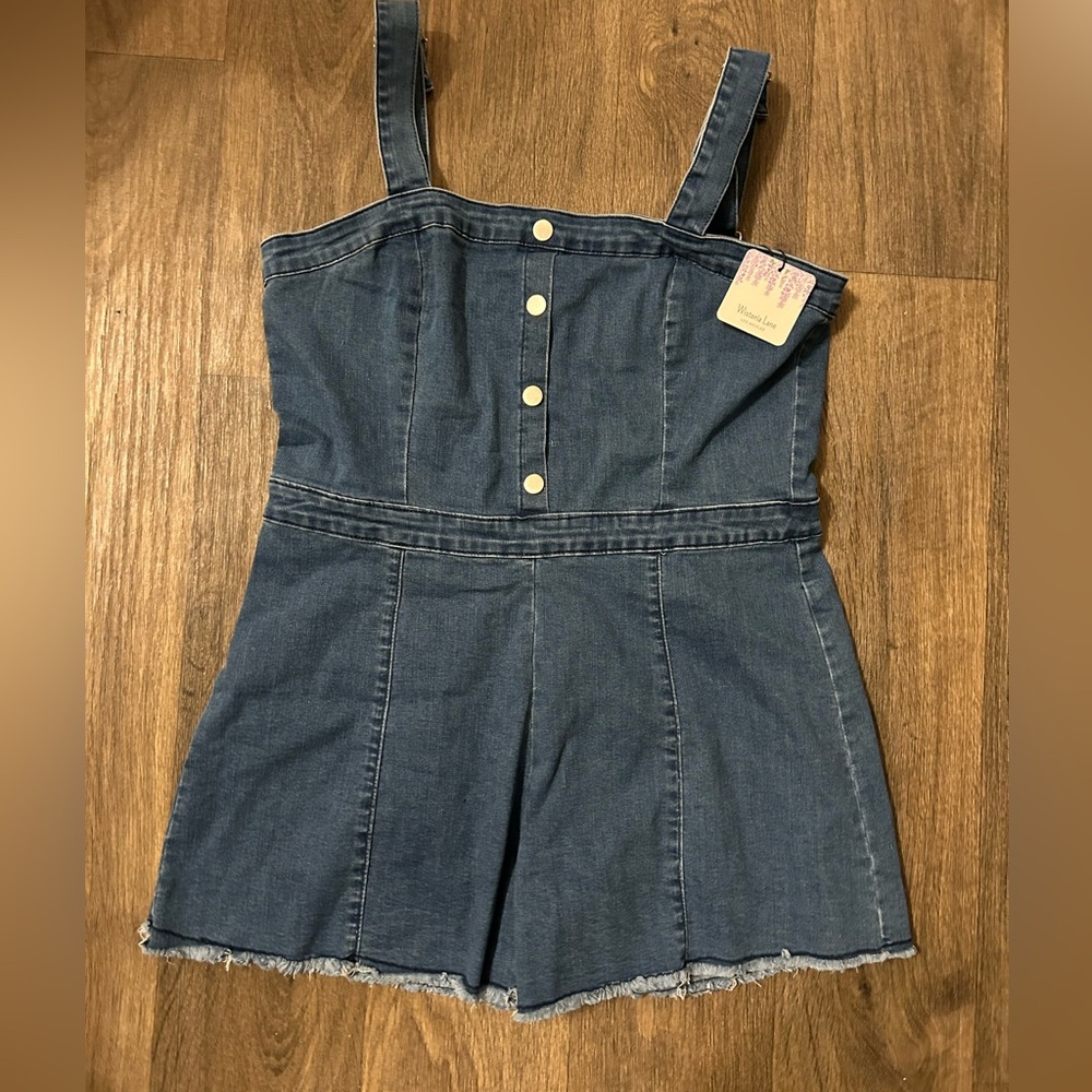 Francesca’s Denim Romper